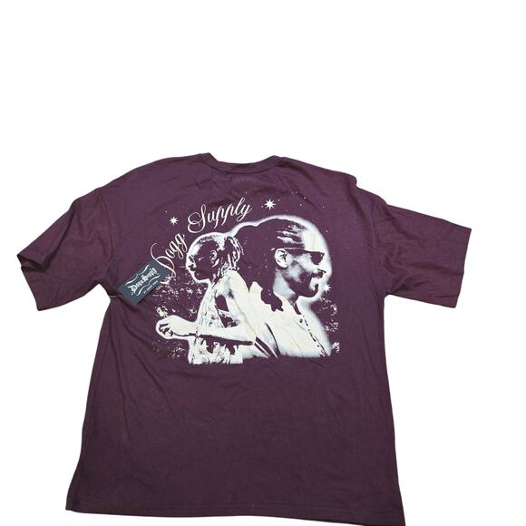Dogg Supply by Snoop Dogg graphic t-shirt in burgundy men's large - Picture 1 of 6